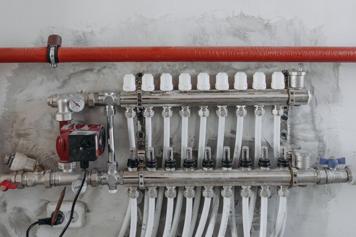 Colector de una instalación de calefacción y suelo radiante
